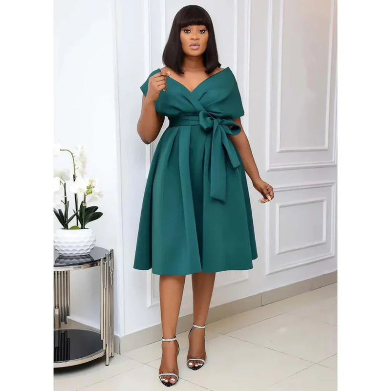 Stylish A-line mini dress with short sleeves – Naila