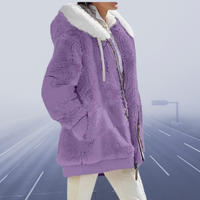 Casual Fleece Vest with Hood - Elena