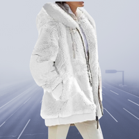 Casual Fleece Vest with Hood - Elena