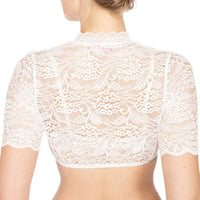 Trendy dirndl blouse with lace & sweetheart neckline for women – Alina - Oktoberfest 2025