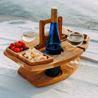 Foldable Wooden Portable Wine Table