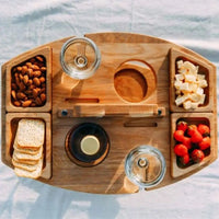 Foldable Wooden Portable Wine Table