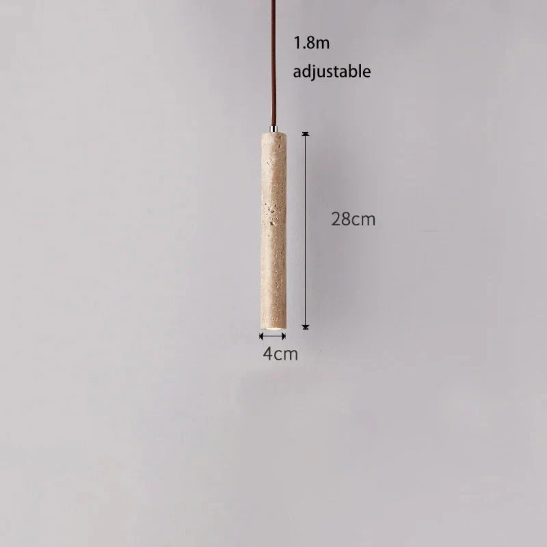 Lámpara de araña LED minimalista de travertino estilo Wabi-Sabi - LumoLine