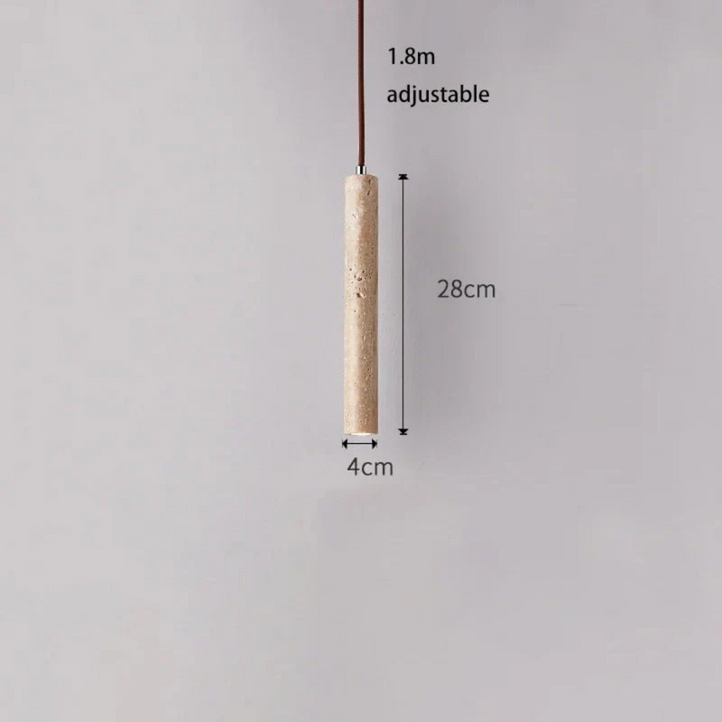 Lámpara de araña LED minimalista de travertino estilo Wabi-Sabi - LumoLine
