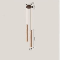 Lámpara de araña LED minimalista de travertino estilo Wabi-Sabi - LumoLine