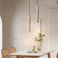 Lámpara de araña LED minimalista de travertino estilo Wabi-Sabi - LumoLine