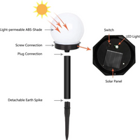 3 Pieces Waterproof LED Solar Garden Lights - SunLuxe Orbs