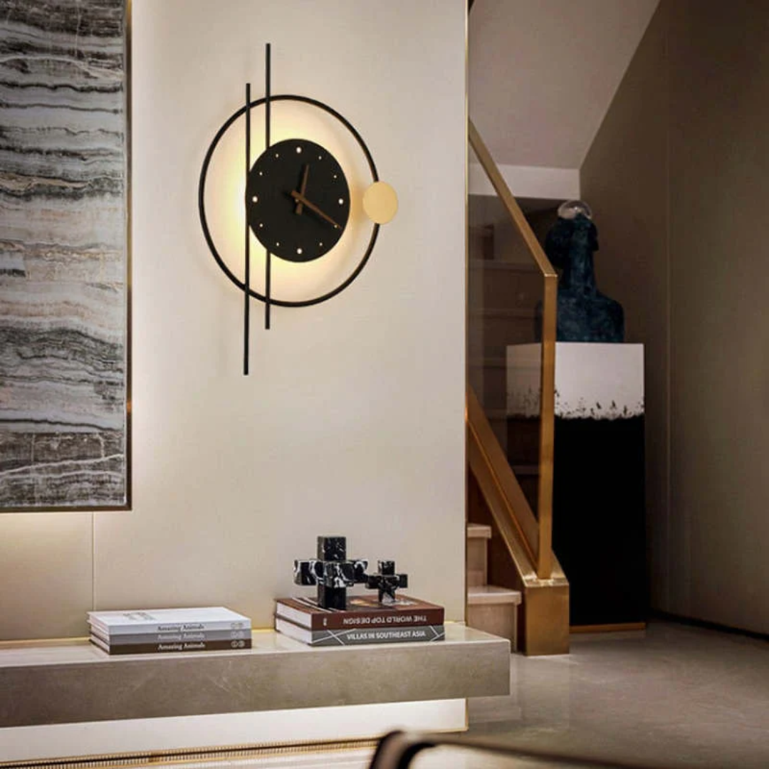 Modern LED Wall Clock Light - Chronos