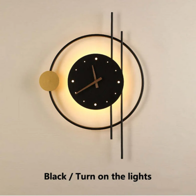 Modern LED Wall Clock Light - Chronos