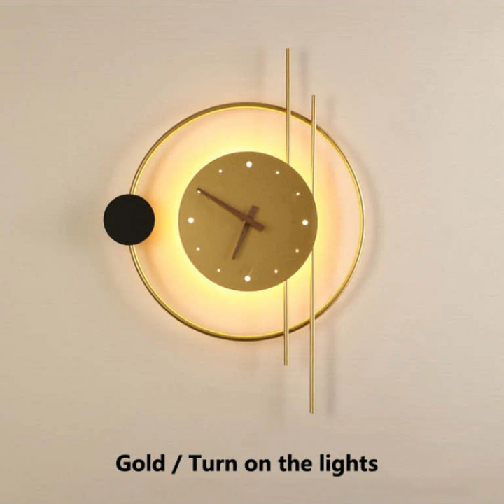 Modern LED Wall Clock Light - Chronos