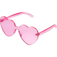 Trendy Heart Frameless Sunglasses in Transparent Look - HeartBlitz