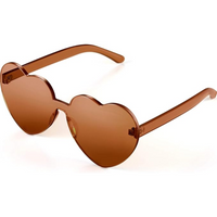 Trendy Heart Frameless Sunglasses in Transparent Look - HeartBlitz