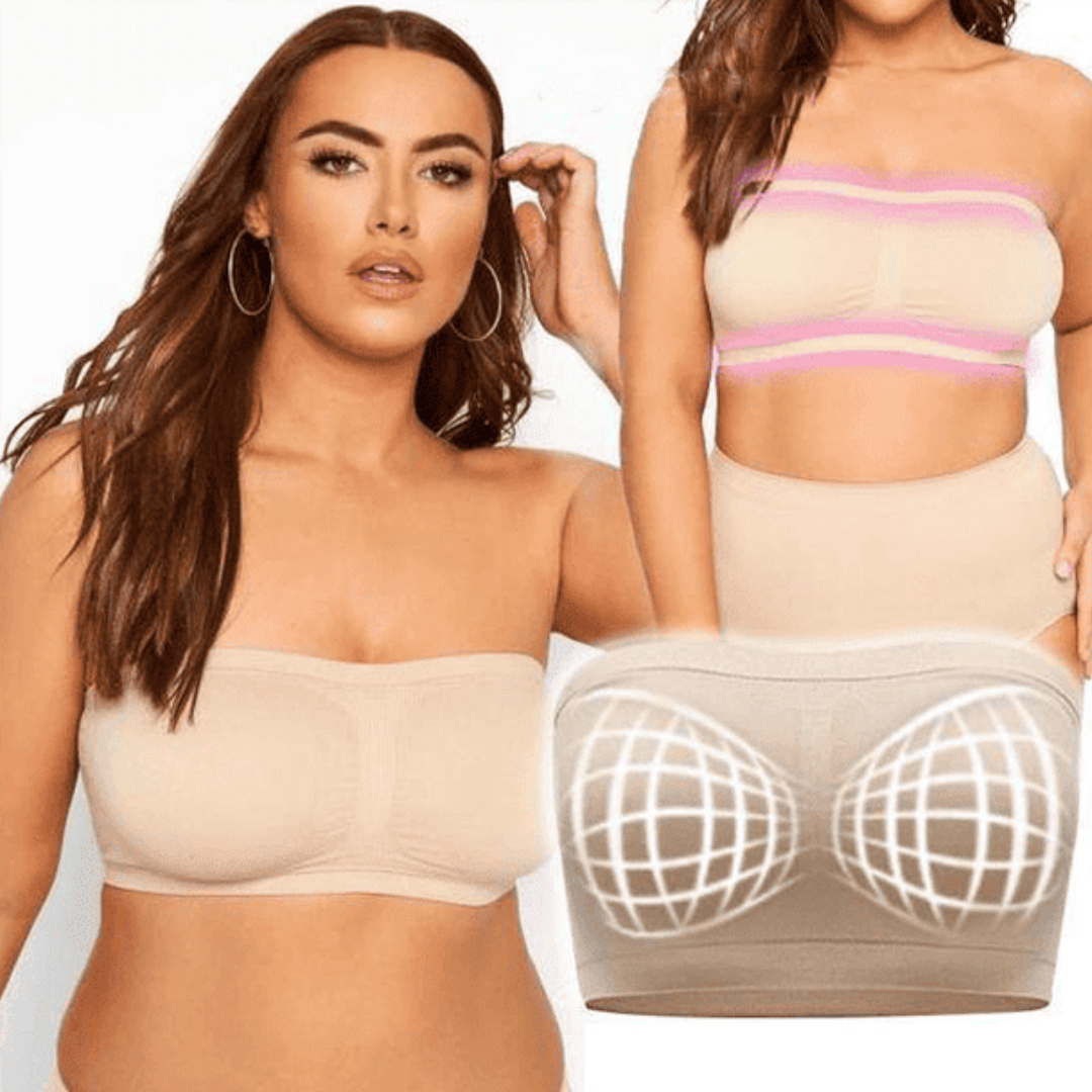 Set de 3 - Sujetador bandeau con soporte