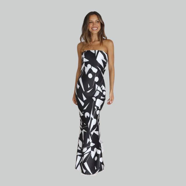 Strapless Maxi Dress with Casual Fit – Jade