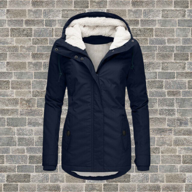 Pleated Cotton Winter Jacket with Hood – Mila