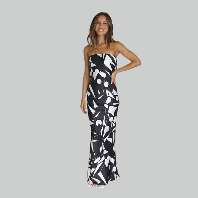 Strapless Maxi Dress with Casual Fit – Jade