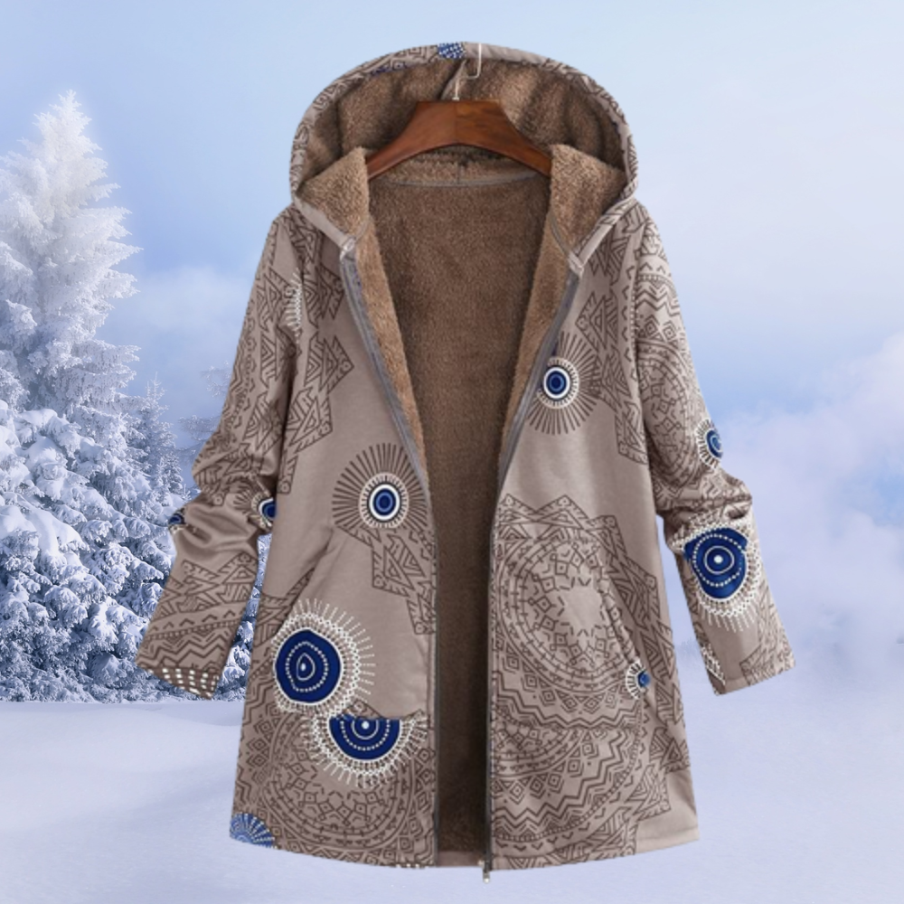 Comfortable Women's Winter Jacket with Floral Print – Ivy