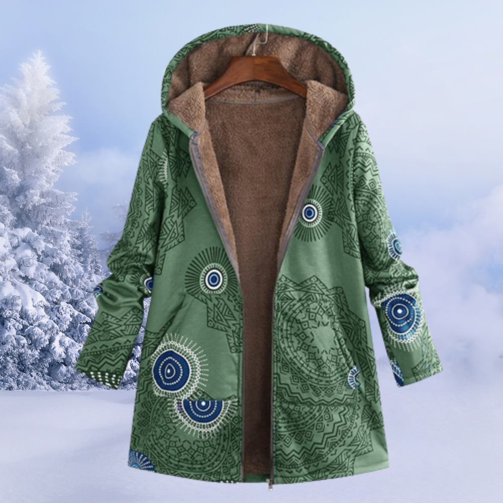 Comfortable Women's Winter Jacket with Floral Print – Ivy
