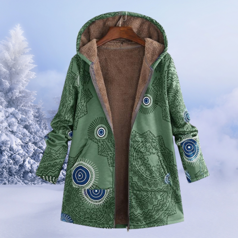 Comfortable Women's Winter Jacket with Floral Print – Ivy
