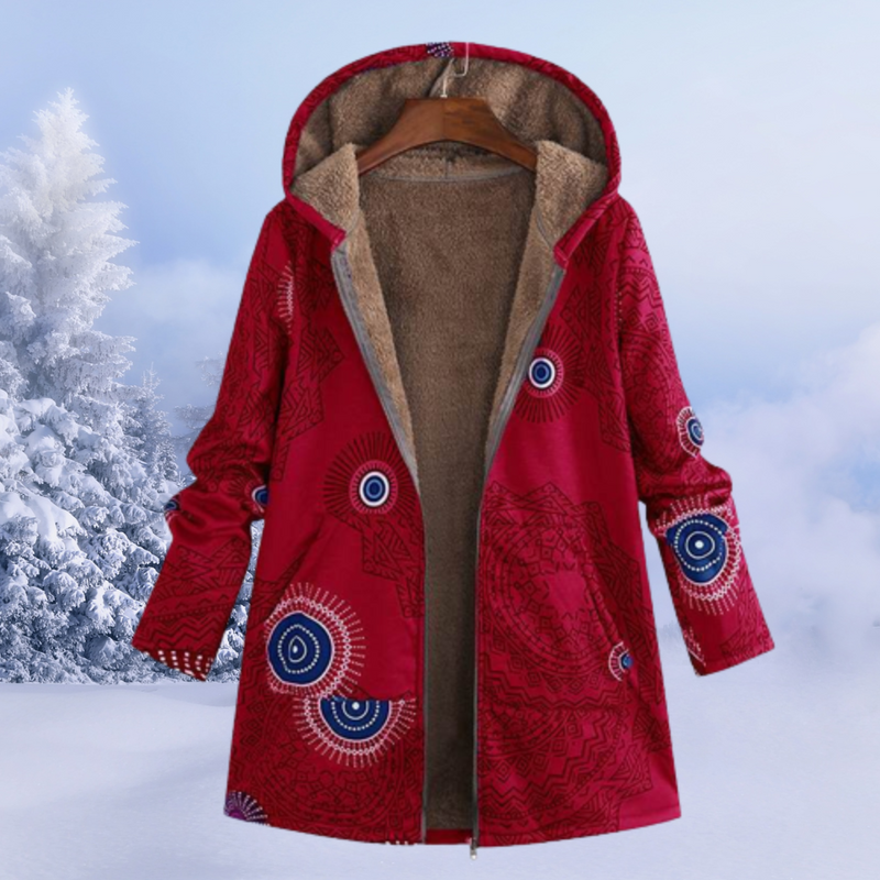 Comfortable Women's Winter Jacket with Floral Print – Ivy
