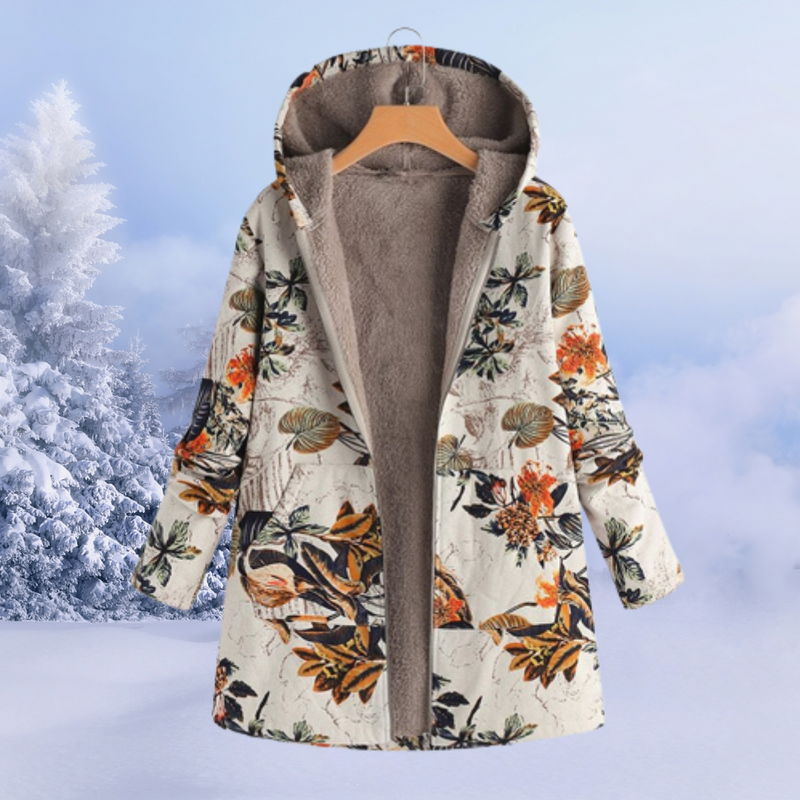 Comfortable Women's Winter Jacket with Floral Print – Ivy