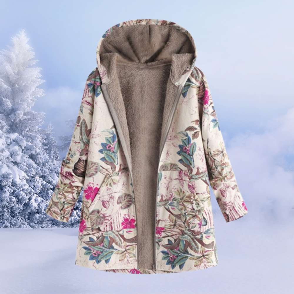 Comfortable Women's Winter Jacket with Floral Print – Ivy