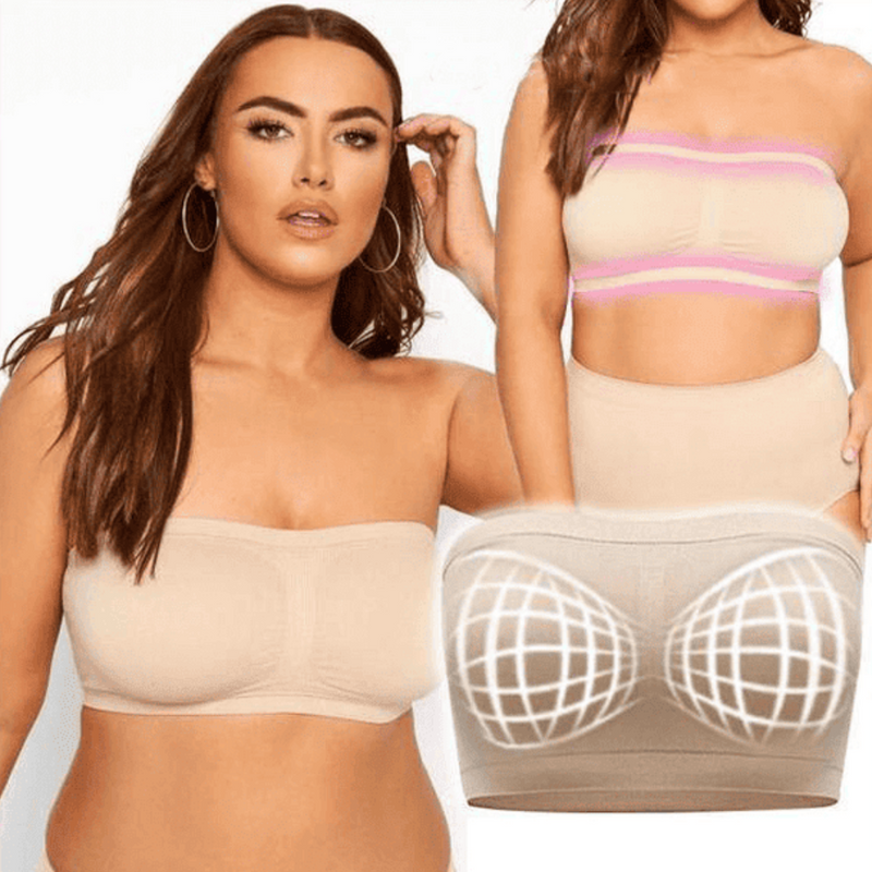 Set de 3 - Sujetador bandeau con soporte