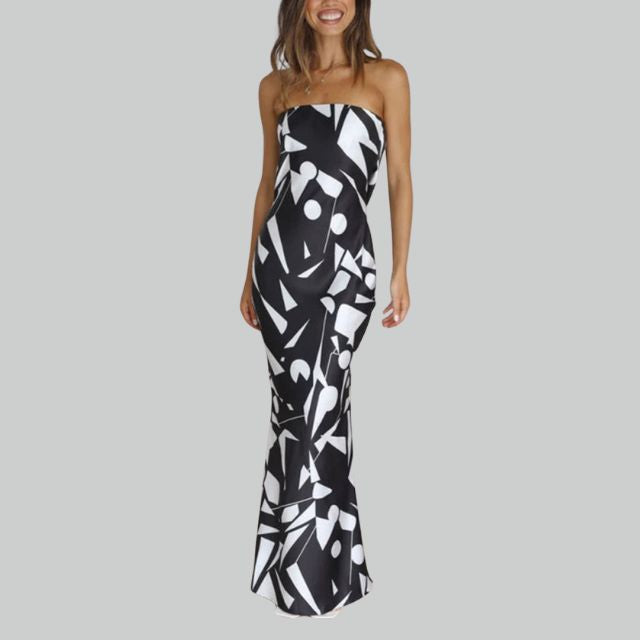 Strapless Maxi Dress with Casual Fit – Jade