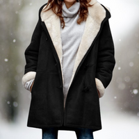 Stylish Women's Suede Fleece Jacket - Camilla