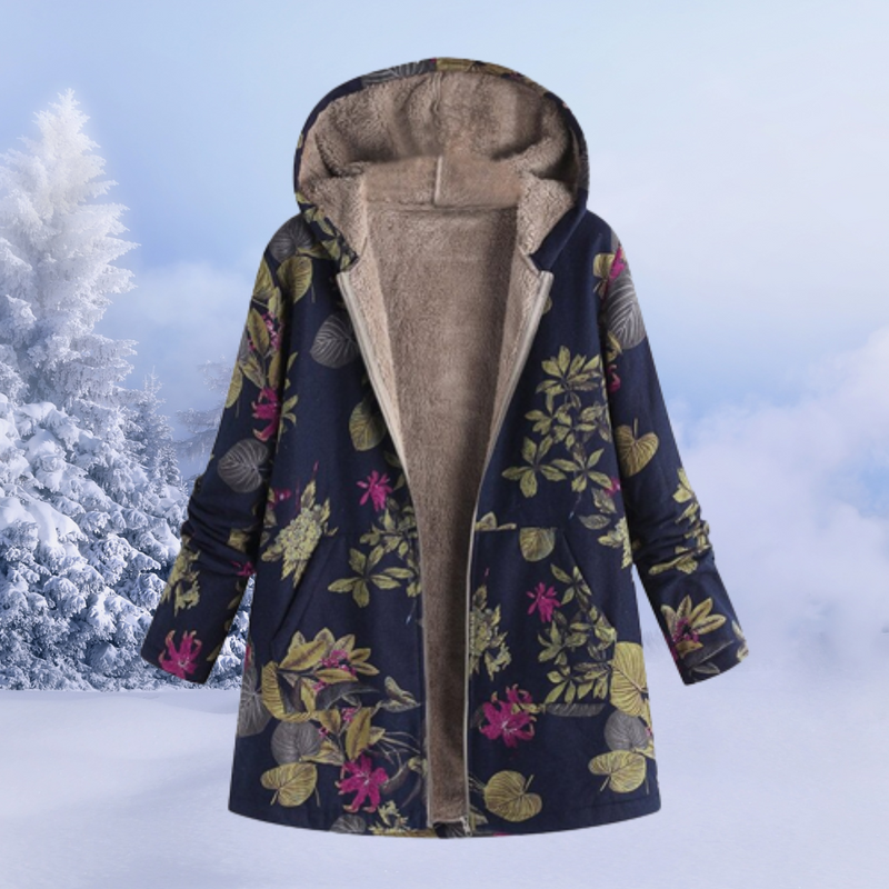 Comfortable Women's Winter Jacket with Floral Print – Ivy