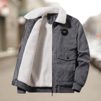 Chaqueta de pana para hombre con forro de forro polar – Elias