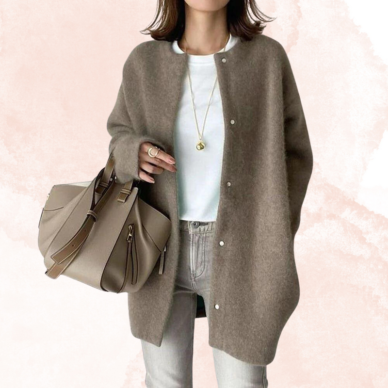 Light Khaki Summer Jacket with Timeless Flair – Noa