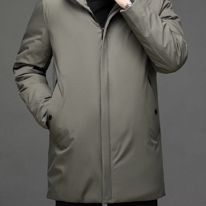 Classic down jacket with hood – Victor