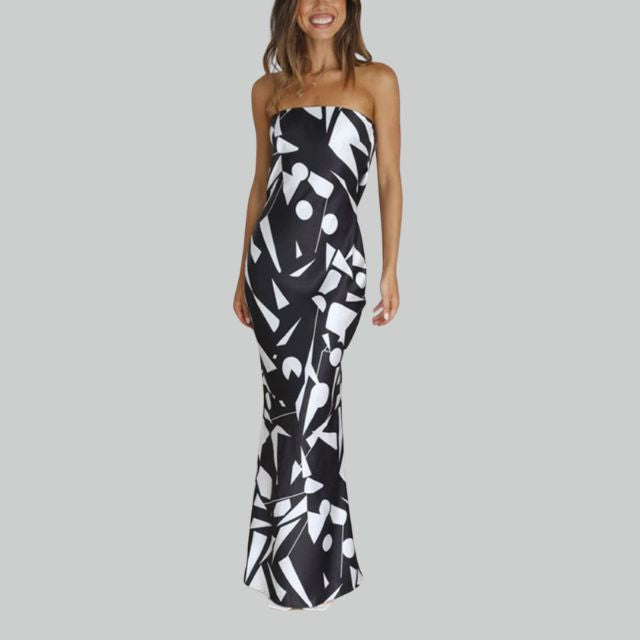 Strapless Maxi Dress with Casual Fit – Jade