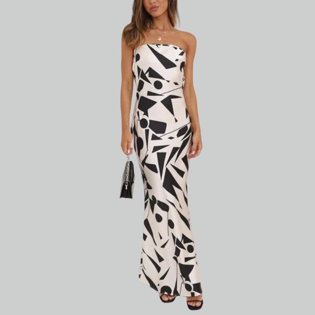 Strapless Maxi Dress with Casual Fit – Jade