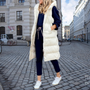 Lange Gewatteerde Steppweste mit Kapuze und Taschen - Taylor