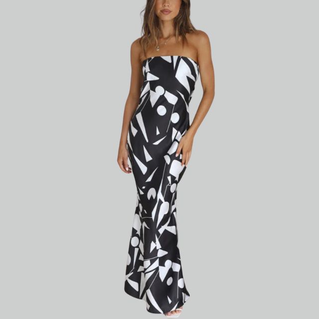 Strapless Maxi Dress with Casual Fit – Jade