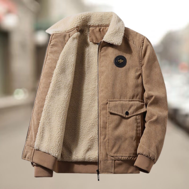 Chaqueta de pana para hombre con forro de forro polar – Elias