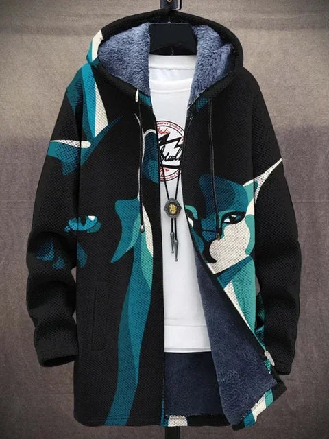 Trendy women's jacket with artistic print – Isa