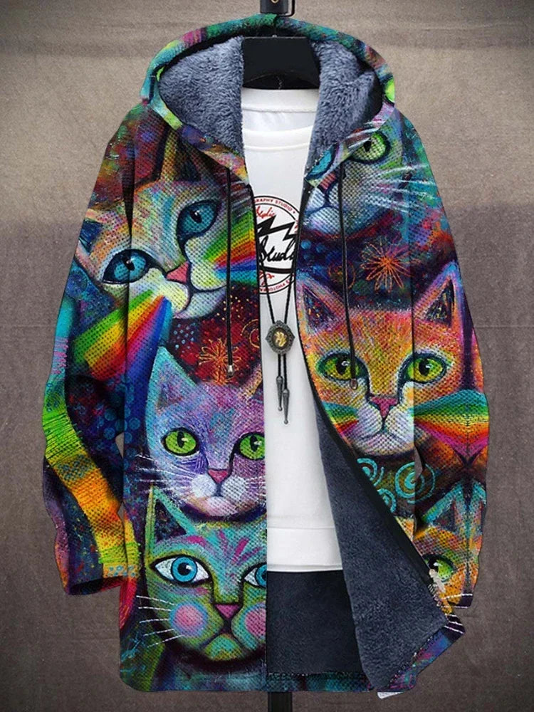 Trendy women's jacket with artistic print – Isa
