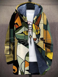 Trendy women's jacket with artistic print – Isa