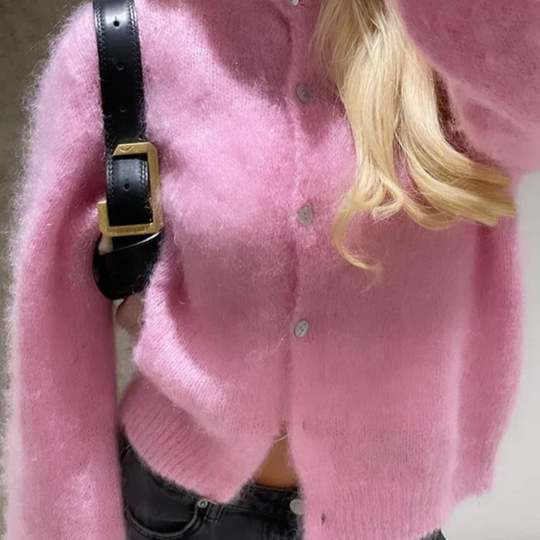 Vintage Plush Knitted Women's Vest - Rosie