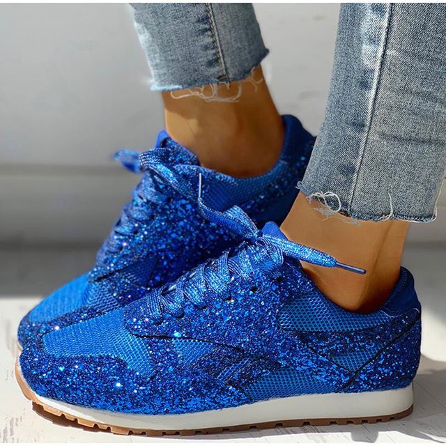 Trendy damesneakers med glitter - Miranda