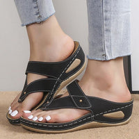 Damen-Sandalen mit verstellbarem Riemen und Streifen – Atmungsaktiv & Orthopädisch