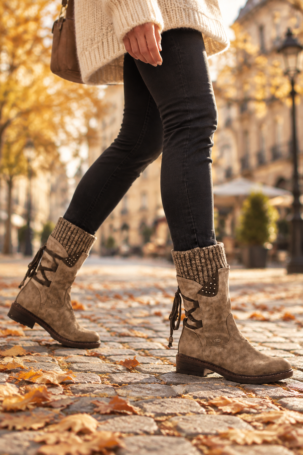 Klassische Lederschuhe mit raffinierter Optik – Claire