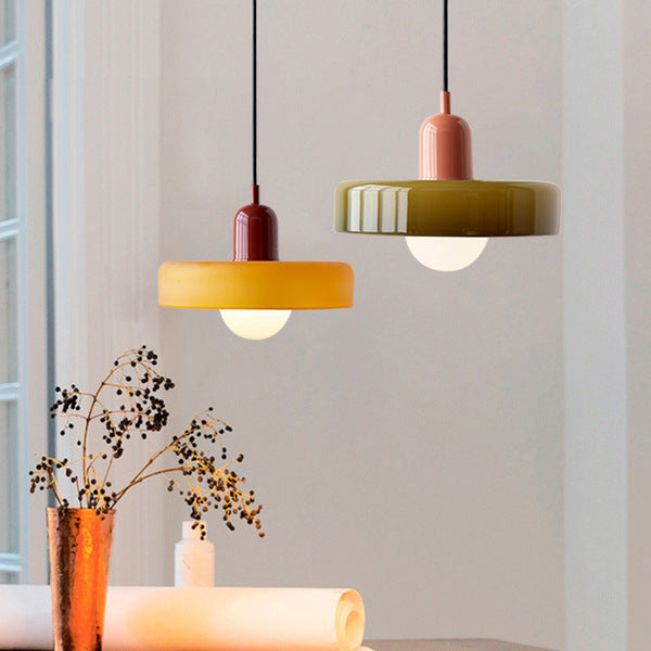 Lámpara colgante colorida estilo Bauhaus - StiloGlas