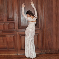 Maxikleid mit Spitze und Kordel - Lena