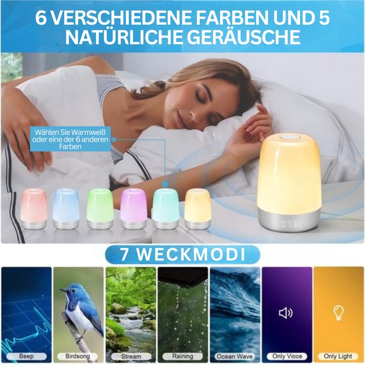 Wake-up light with natural sounds – Aurora