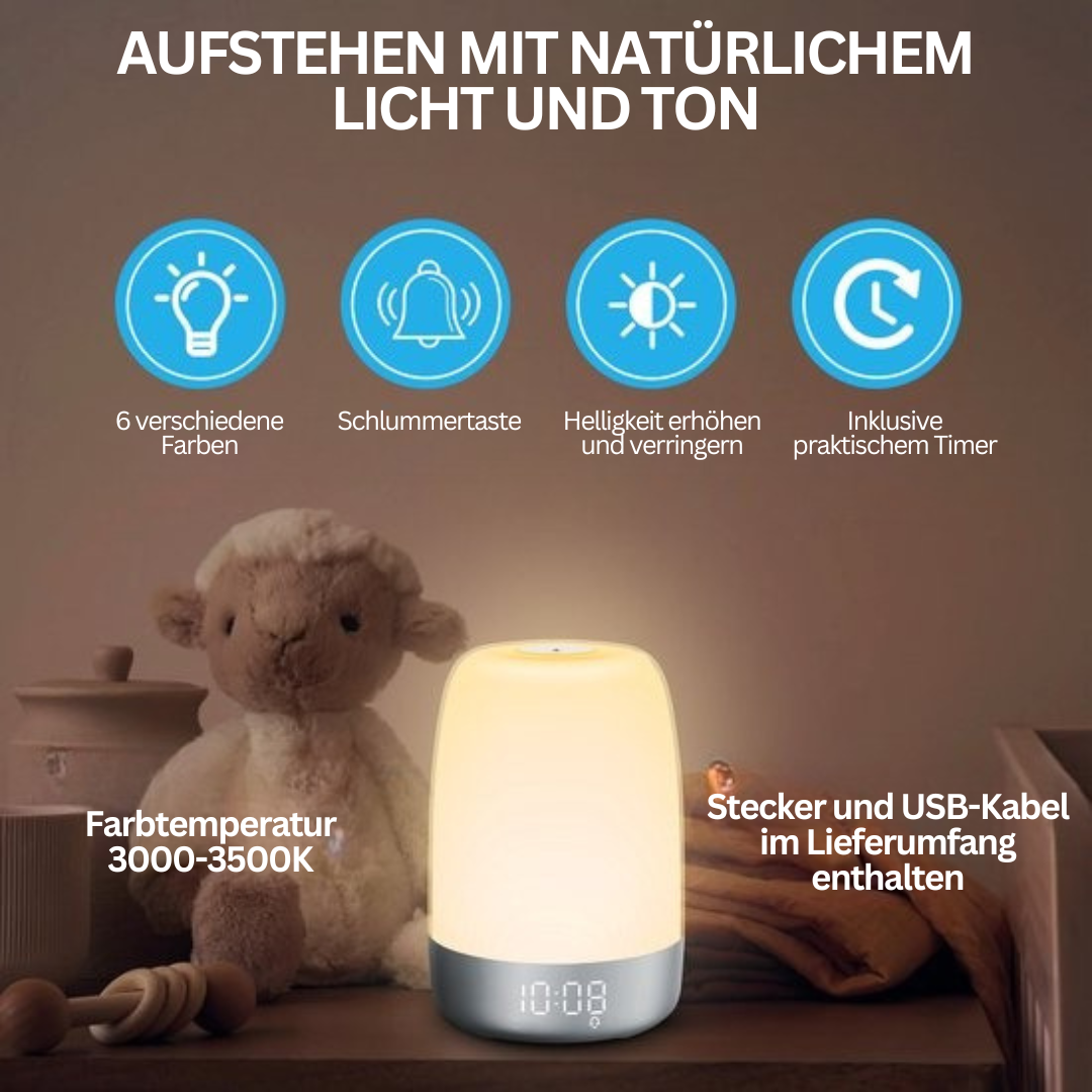 Wake-up light with natural sounds – Aurora