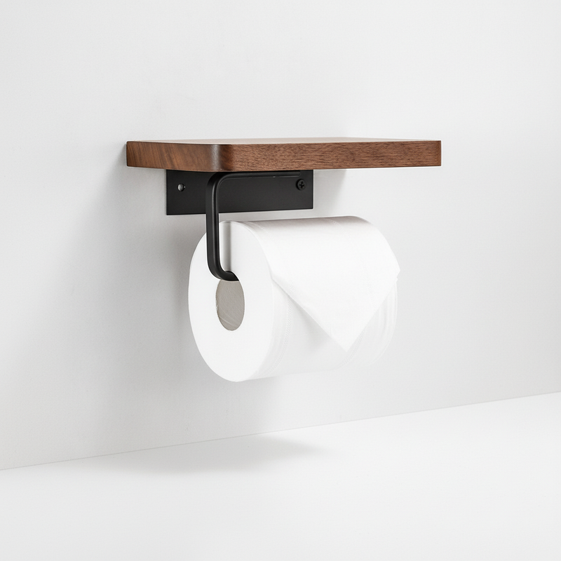 Wandmontierte Holzhalterung - WoodShelfie